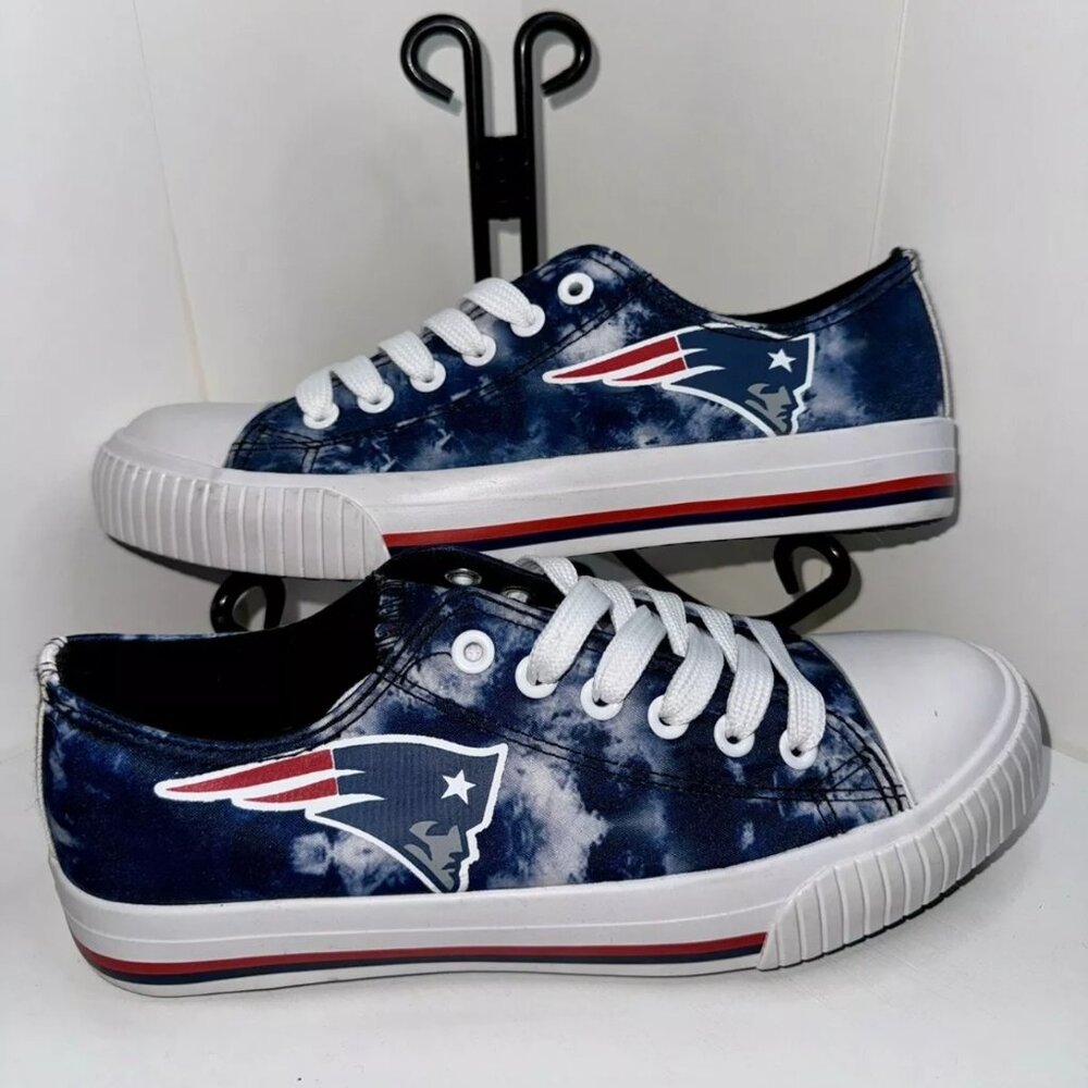New Womens Size 7 New England Patriots Tie Dye FOCO Shoes